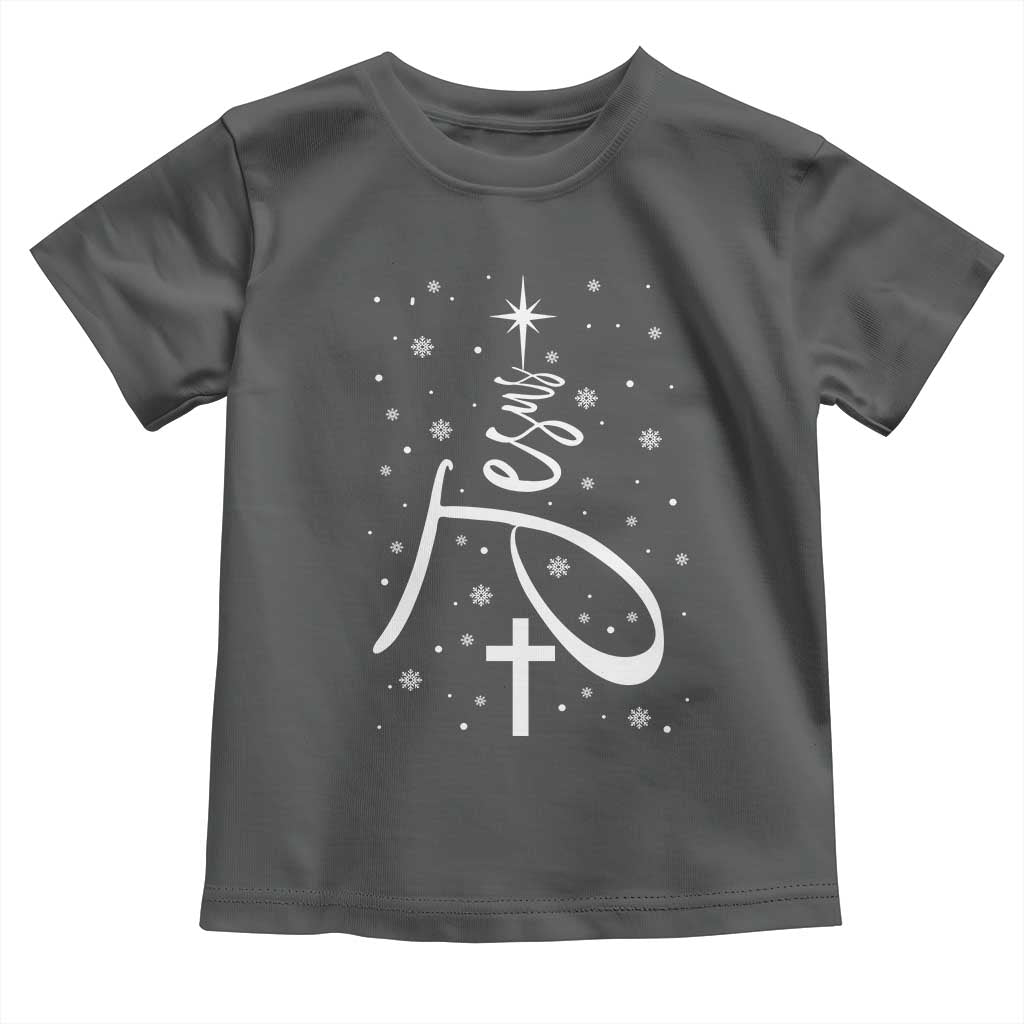 Jesus Christmas Tree Toddler T Shirt Christian Faith - Wonder Print Shop