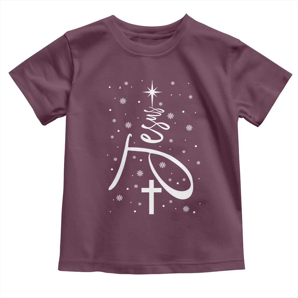Jesus Christmas Tree Toddler T Shirt Christian Faith - Wonder Print Shop