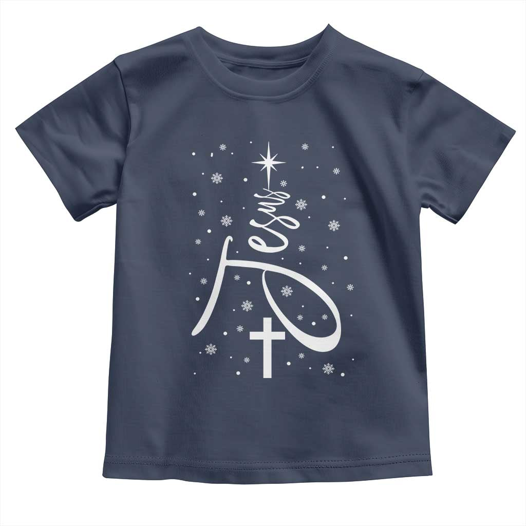 Jesus Christmas Tree Toddler T Shirt Christian Faith - Wonder Print Shop