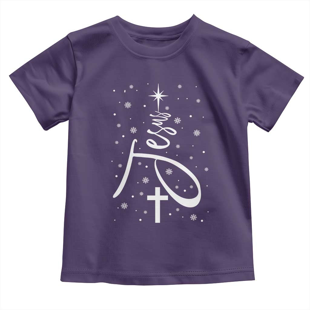 Jesus Christmas Tree Toddler T Shirt Christian Faith - Wonder Print Shop