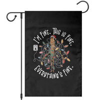 Marcus The Worm Christmas Garden Flag I'm Fine Everything Is Fine School Counselor Mental Health - Wonder Print Shop