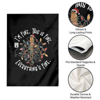 Marcus The Worm Christmas Garden Flag I'm Fine Everything Is Fine School Counselor Mental Health - Wonder Print Shop