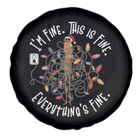 Marcus The Worm Christmas Spare Tire Cover I'm Fine Everything Is Fine School Counselor Mental Health - Wonder Print Shop