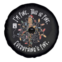 Marcus The Worm Christmas Spare Tire Cover I'm Fine Everything Is Fine School Counselor Mental Health - Wonder Print Shop