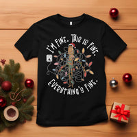 Marcus The Worm Christmas T Shirt I'm Fine Everything Is Fine School Counselor Mental Health - Wonder Print Shop