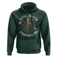 Marcus The Worm Christmas Hoodie I'm Fine Everything Is Fine School Counselor Mental Health - Wonder Print Shop