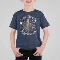 Marcus The Worm Christmas T Shirt For Kid I'm Fine Everything Is Fine School Counselor Mental Health - Wonder Print Shop