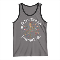 Marcus The Worm Christmas Tank Top I'm Fine Everything Is Fine School Counselor Mental Health - Wonder Print Shop