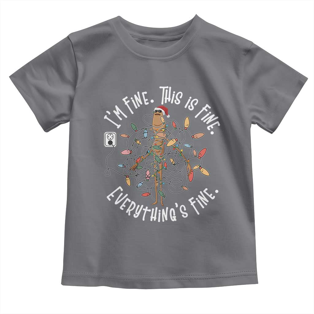 Marcus The Worm Christmas Toddler T Shirt I'm Fine Everything Is Fine School Counselor Mental Health - Wonder Print Shop