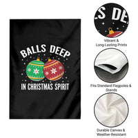 Funny Dirty Christmas Garden Flag Rude Adult Humor Balls Deep Into Christmas Spirit - Wonder Print Shop