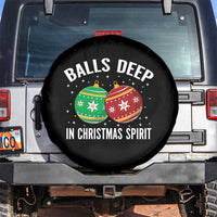 Funny Dirty Christmas Spare Tire Cover Rude Adult Humor Balls Deep Into Christmas Spirit - Wonder Print Shop
