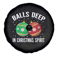 Funny Dirty Christmas Spare Tire Cover Rude Adult Humor Balls Deep Into Christmas Spirit - Wonder Print Shop
