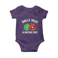 Funny Dirty Christmas Baby Onesie Rude Adult Humor Balls Deep Into Christmas Spirit - Wonder Print Shop