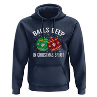 Funny Dirty Christmas Hoodie Rude Adult Humor Balls Deep Into Christmas Spirit - Wonder Print Shop