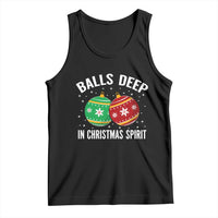 Funny Dirty Christmas Tank Top Rude Adult Humor Balls Deep Into Christmas Spirit - Wonder Print Shop
