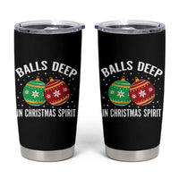 Funny Dirty Christmas Tumbler Cup Rude Adult Humor Balls Deep Into Christmas Spirit - Wonder Print Shop