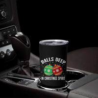 Funny Dirty Christmas Tumbler Cup Rude Adult Humor Balls Deep Into Christmas Spirit - Wonder Print Shop