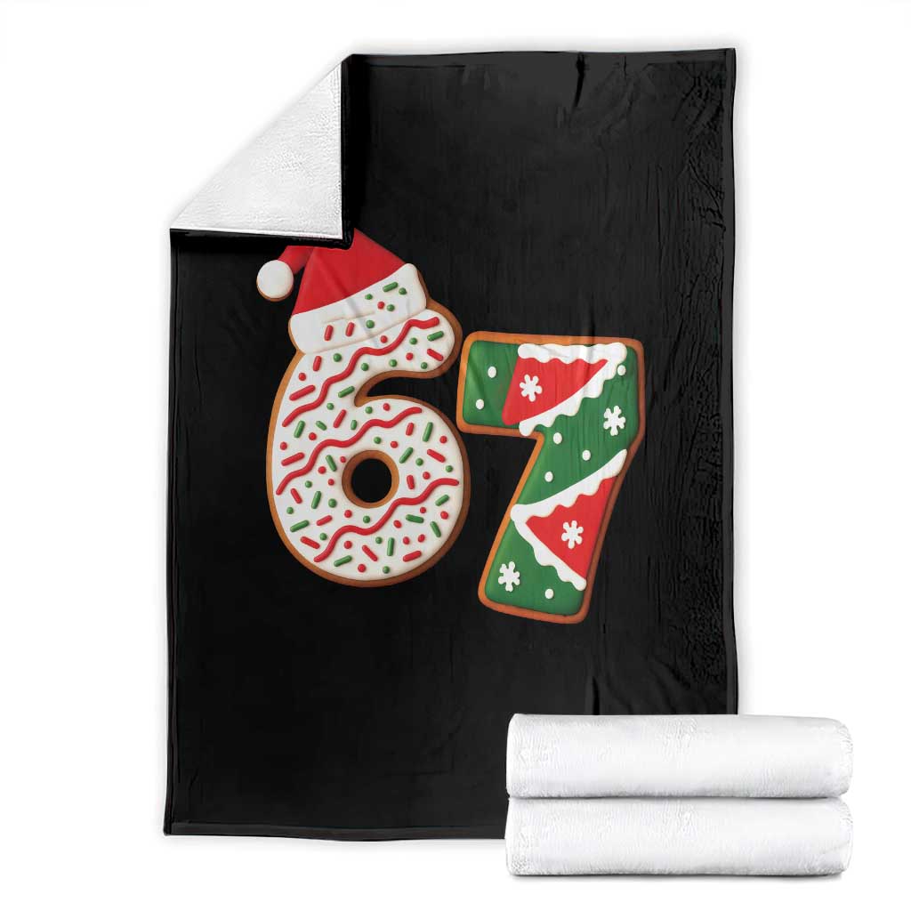 67 Christmas Throw Blanket Funny Six Seven 6 7 Meme Pajamas Gen Alpha Slang - Wonder Print Shop