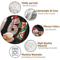 67 Christmas Throw Blanket Funny Six Seven 6 7 Meme Pajamas Gen Alpha Slang - Wonder Print Shop