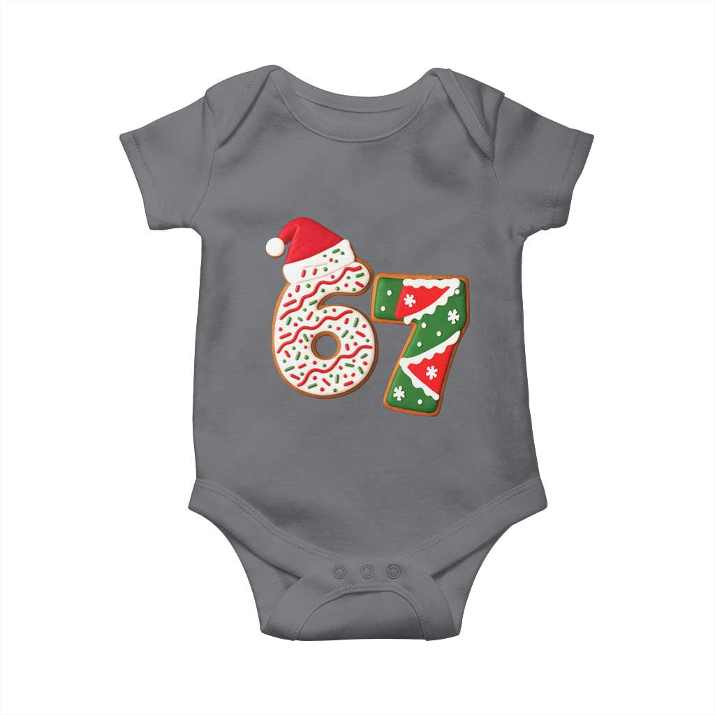 67 Christmas Baby Onesie Funny Six Seven 6 7 Meme Pajamas Gen Alpha Slang - Wonder Print Shop