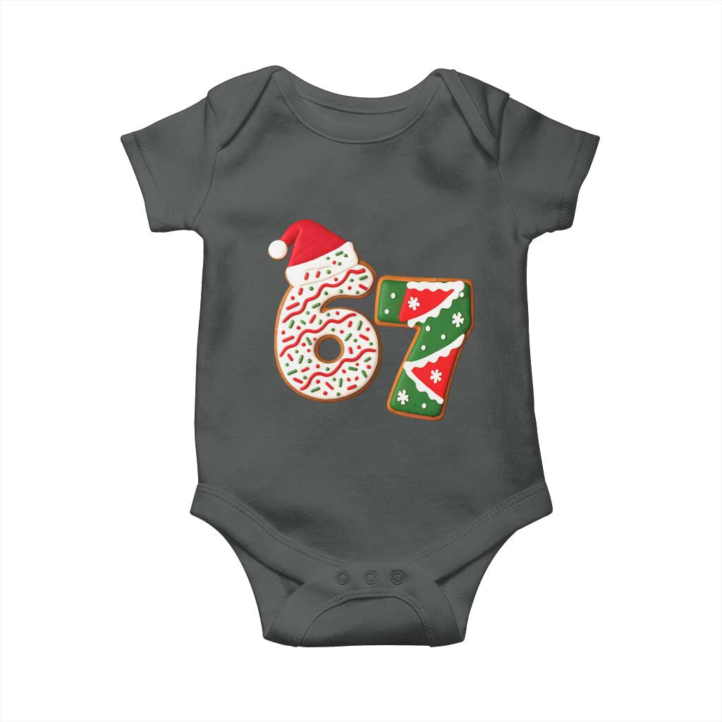 67 Christmas Baby Onesie Funny Six Seven 6 7 Meme Pajamas Gen Alpha Slang - Wonder Print Shop