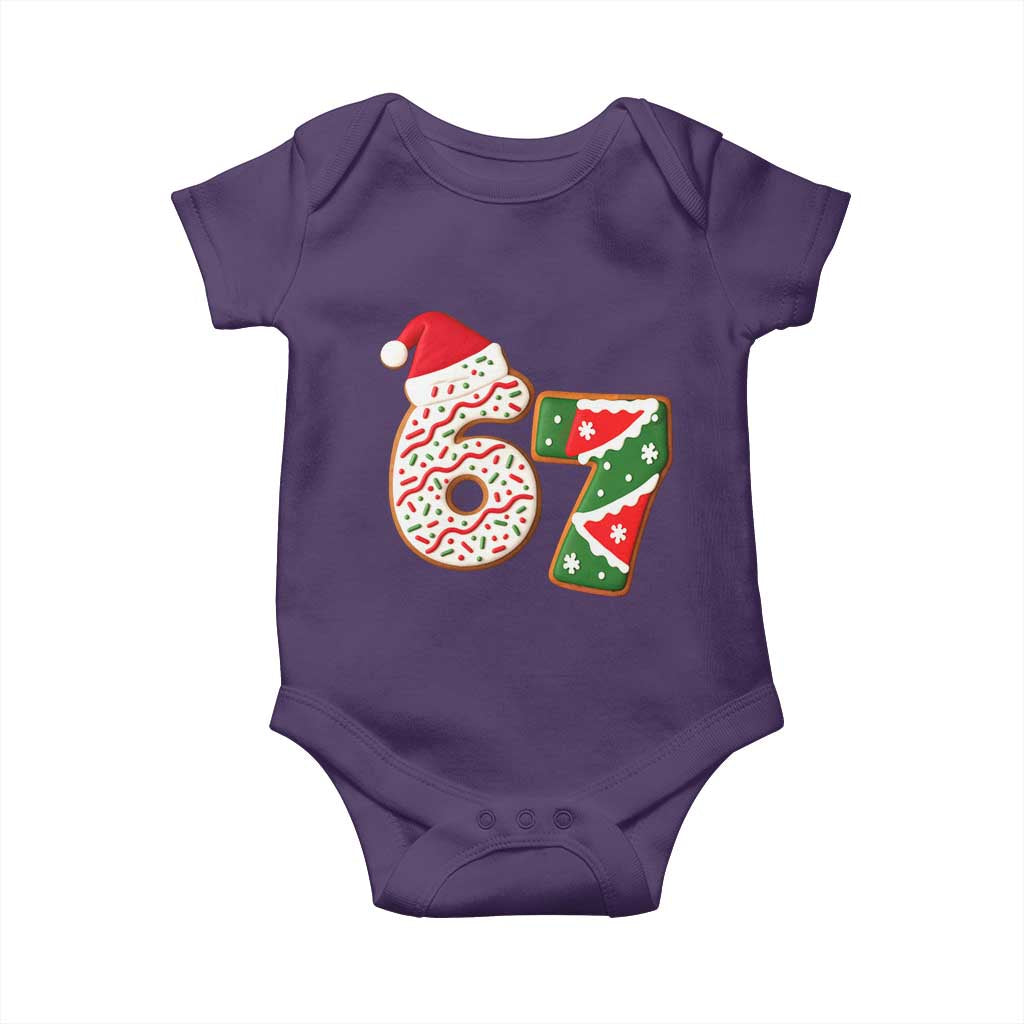 67 Christmas Baby Onesie Funny Six Seven 6 7 Meme Pajamas Gen Alpha Slang - Wonder Print Shop