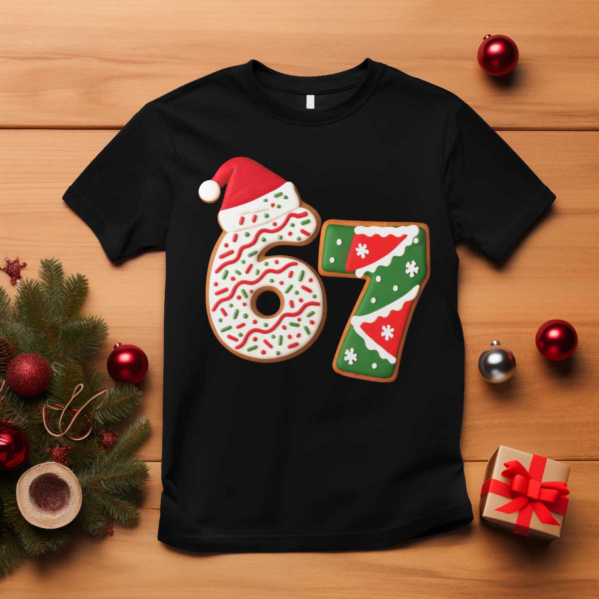67 Christmas T Shirt Funny Six Seven 6 7 Meme Pajamas Gen Alpha Slang - Wonder Print Shop