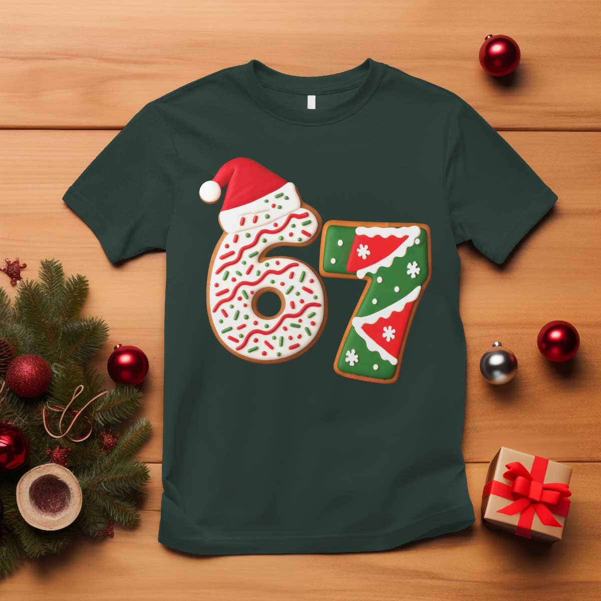 67 Christmas T Shirt Funny Six Seven 6 7 Meme Pajamas Gen Alpha Slang - Wonder Print Shop