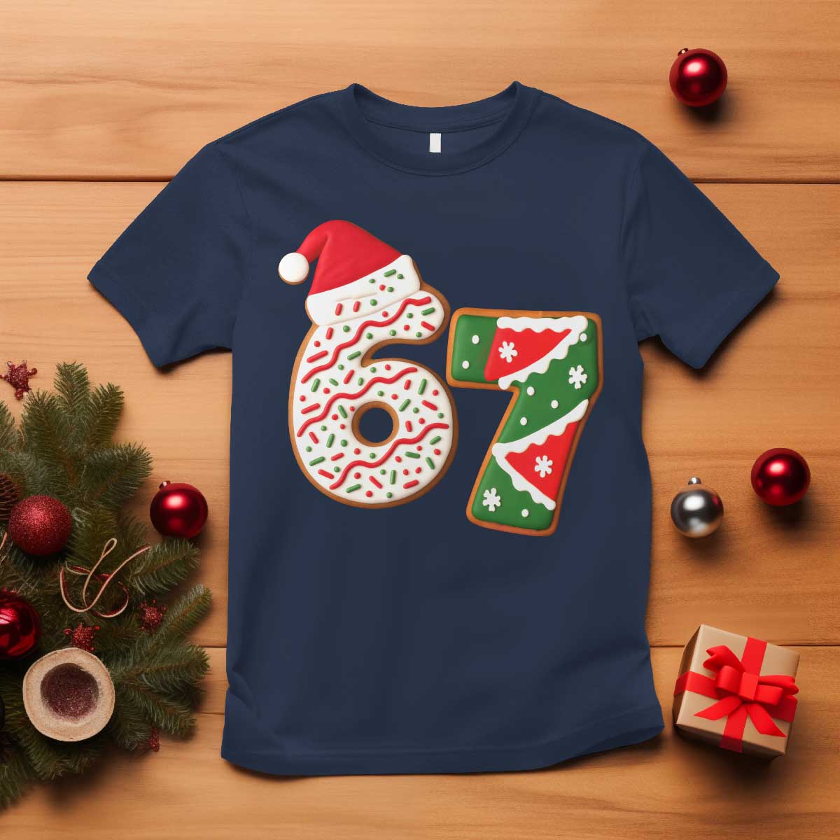 67 Christmas T Shirt Funny Six Seven 6 7 Meme Pajamas Gen Alpha Slang - Wonder Print Shop