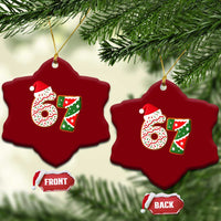 67 Christmas Ceramic Ornament Funny Six Seven 6 7 Meme Pajamas Gen Alpha Slang - Wonder Print Shop