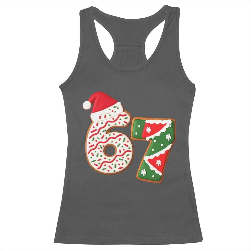 67 Christmas Racerback Tank Top Funny Six Seven 6 7 Meme Pajamas Gen Alpha Slang - Wonder Print Shop