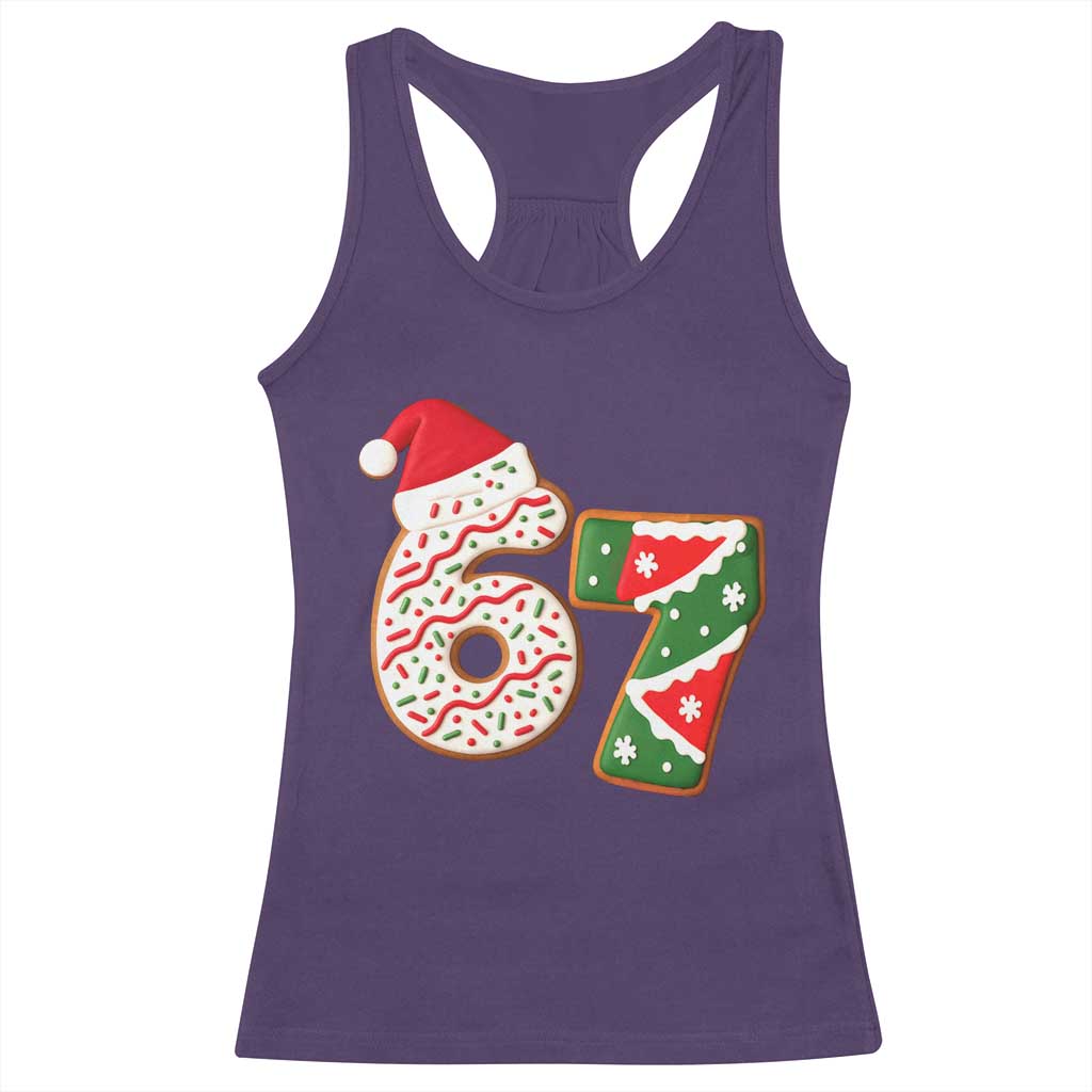 67 Christmas Racerback Tank Top Funny Six Seven 6 7 Meme Pajamas Gen Alpha Slang - Wonder Print Shop