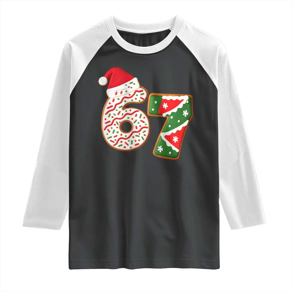67 Christmas Raglan Shirt Funny Six Seven 6 7 Meme Pajamas Gen Alpha Slang - Wonder Print Shop