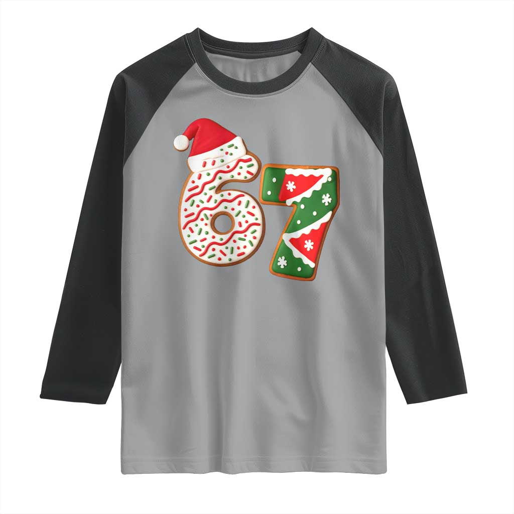 67 Christmas Raglan Shirt Funny Six Seven 6 7 Meme Pajamas Gen Alpha Slang - Wonder Print Shop