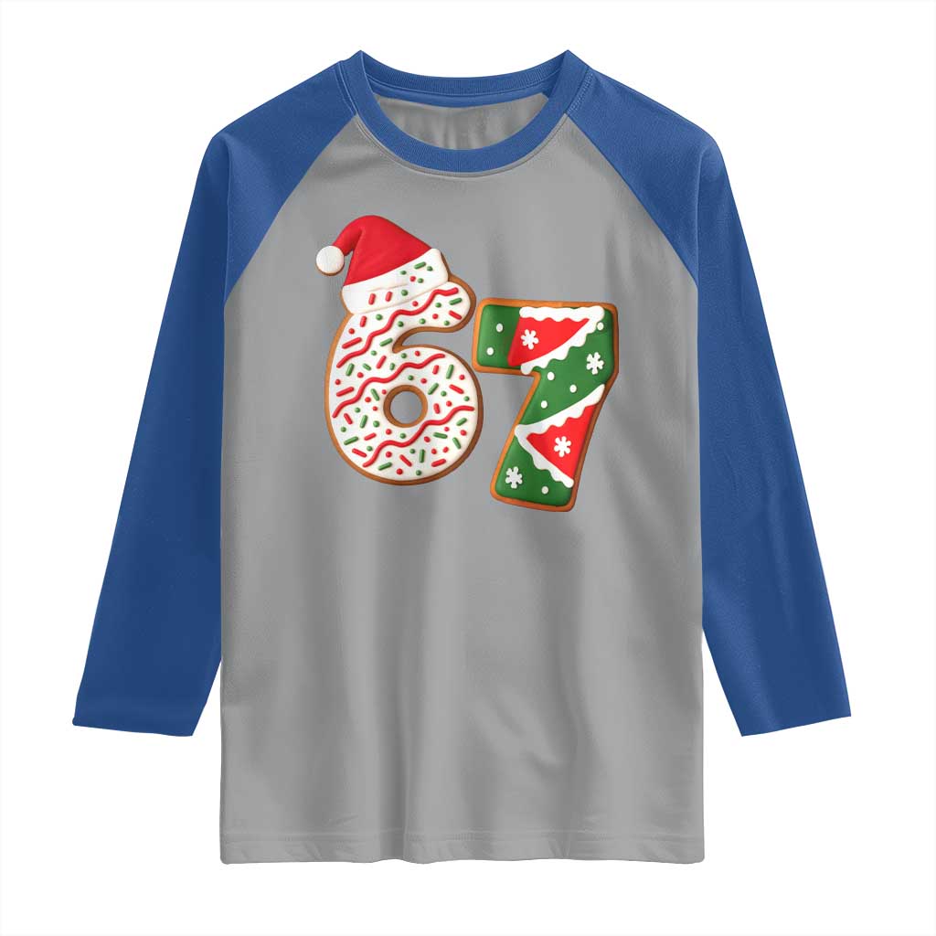 67 Christmas Raglan Shirt Funny Six Seven 6 7 Meme Pajamas Gen Alpha Slang - Wonder Print Shop