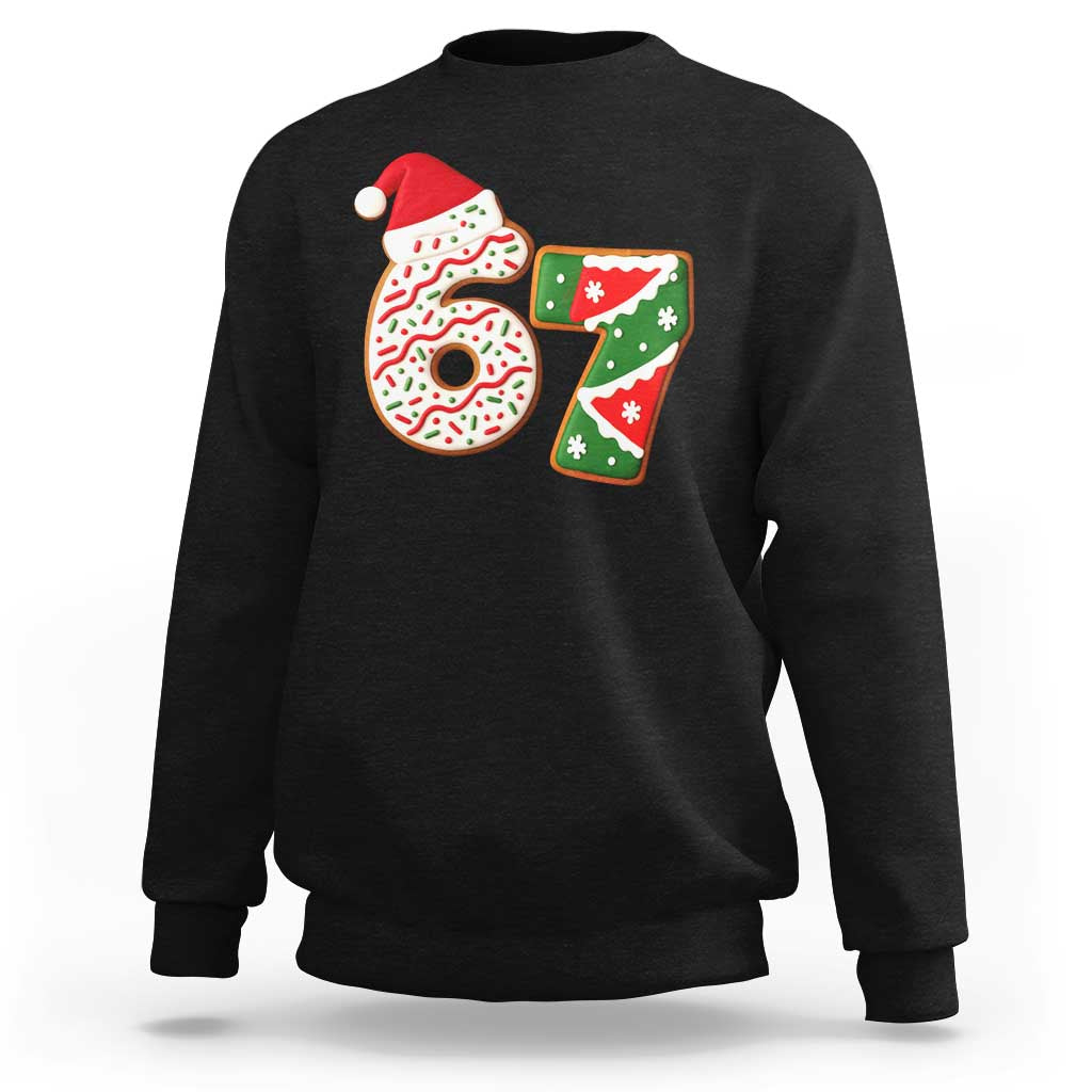 67 Christmas Sweatshirt Funny Six Seven 6 7 Meme Pajamas Gen Alpha Slang - Wonder Print Shop