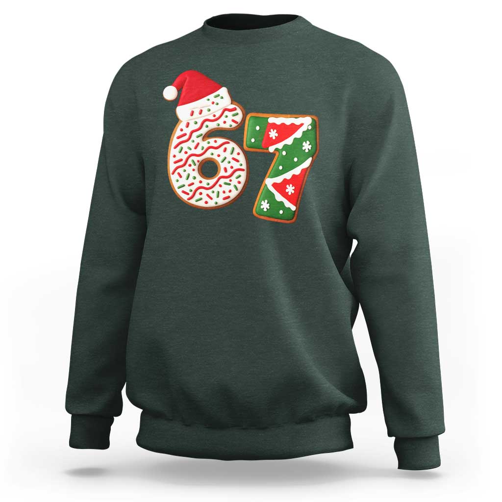 67 Christmas Sweatshirt Funny Six Seven 6 7 Meme Pajamas Gen Alpha Slang - Wonder Print Shop