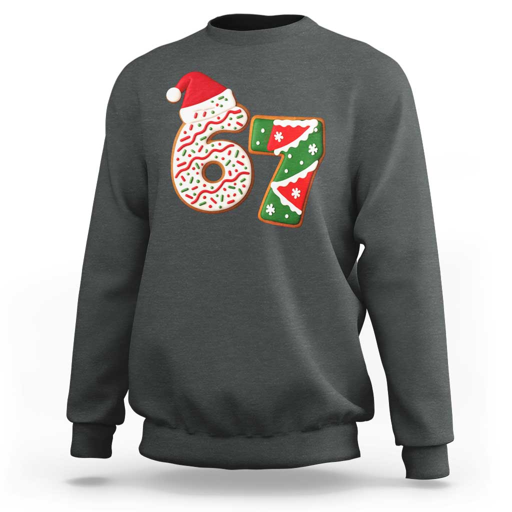 67 Christmas Sweatshirt Funny Six Seven 6 7 Meme Pajamas Gen Alpha Slang - Wonder Print Shop