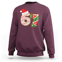 67 Christmas Sweatshirt Funny Six Seven 6 7 Meme Pajamas Gen Alpha Slang - Wonder Print Shop