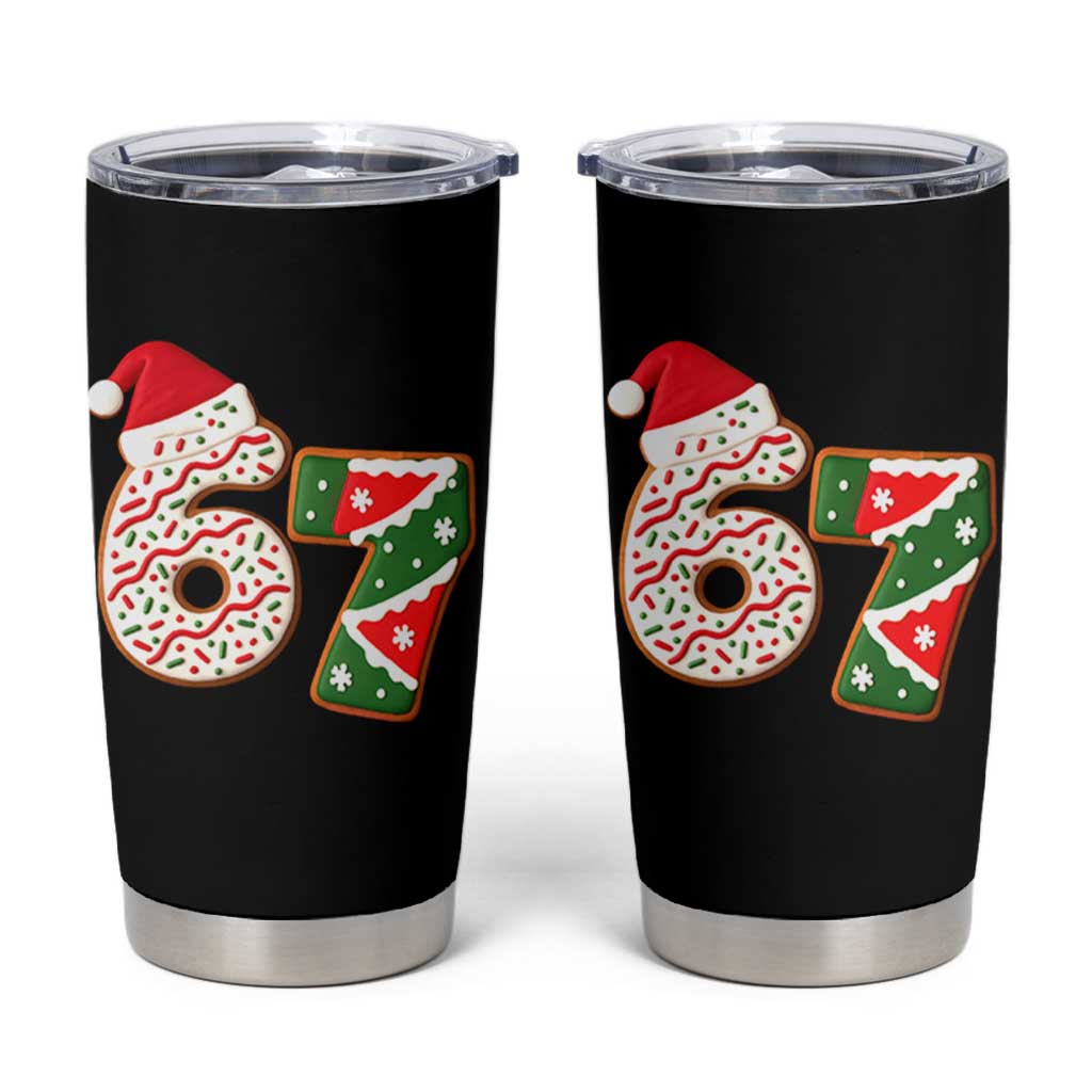67 Christmas Tumbler Cup Funny Six Seven 6 7 Meme Pajamas Gen Alpha Slang - Wonder Print Shop