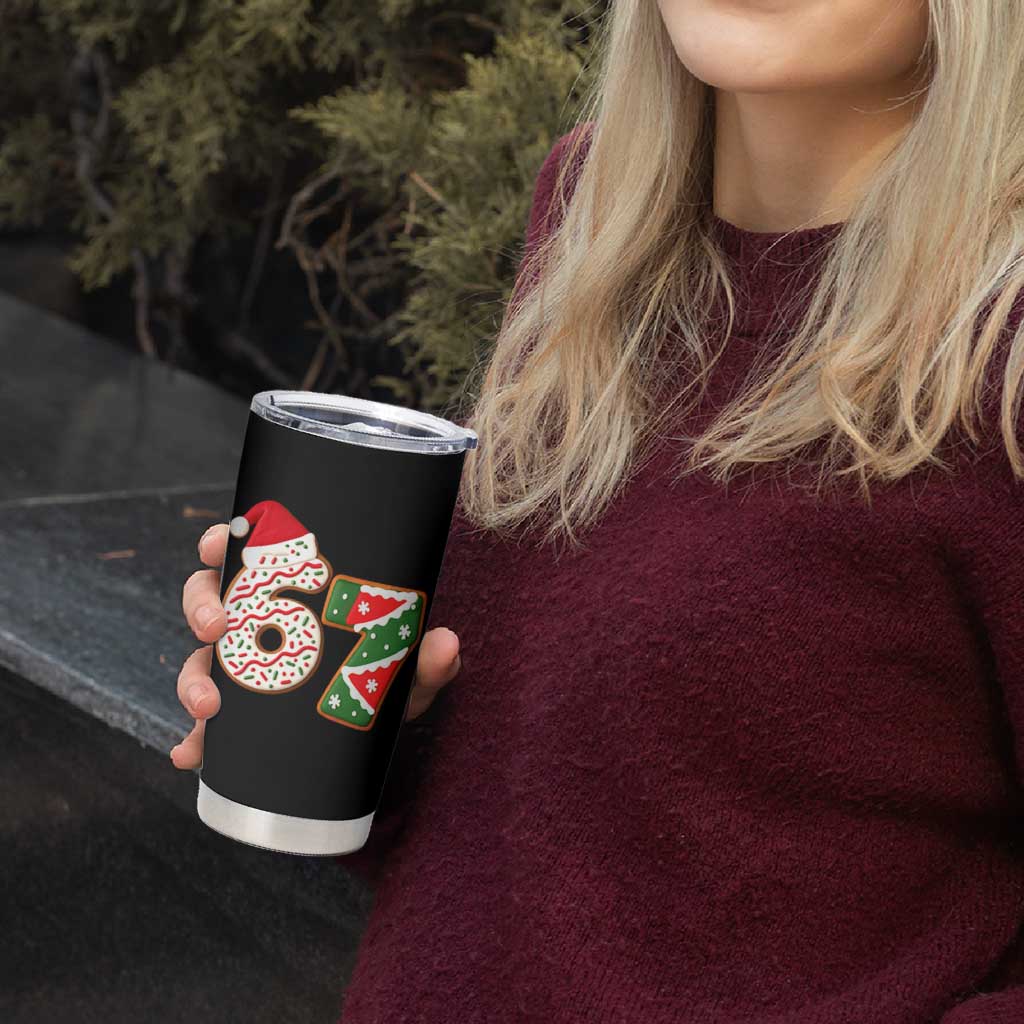 67 Christmas Tumbler Cup Funny Six Seven 6 7 Meme Pajamas Gen Alpha Slang - Wonder Print Shop