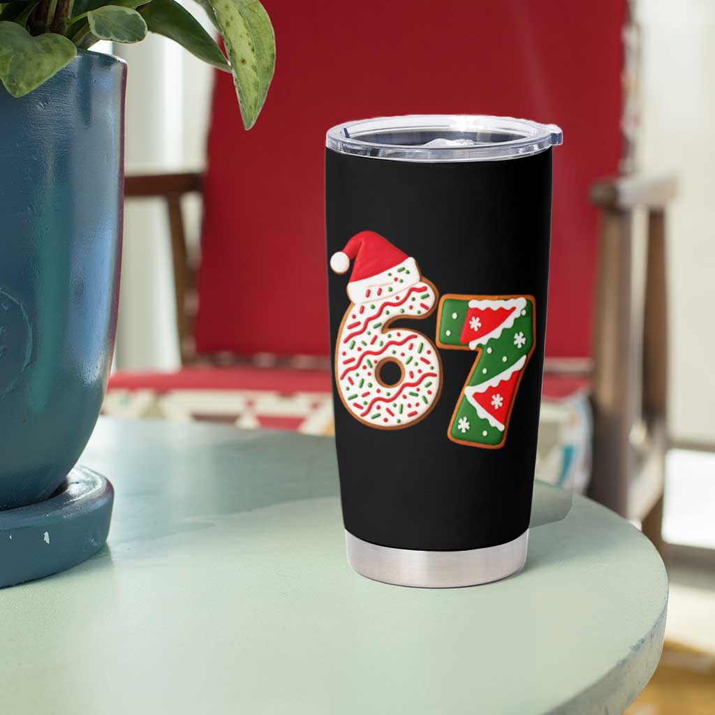 67 Christmas Tumbler Cup Funny Six Seven 6 7 Meme Pajamas Gen Alpha Slang - Wonder Print Shop