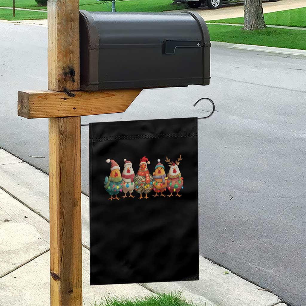 Funny Christmas Chicken Garden Flag Funny Xmas Chickens Animals Farm Lover Gift - Wonder Print Shop