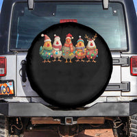 Funny Christmas Chicken Spare Tire Cover Funny Xmas Chickens Animals Farm Lover Gift - Wonder Print Shop