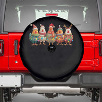 Funny Christmas Chicken Spare Tire Cover Funny Xmas Chickens Animals Farm Lover Gift - Wonder Print Shop