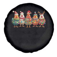 Funny Christmas Chicken Spare Tire Cover Funny Xmas Chickens Animals Farm Lover Gift - Wonder Print Shop