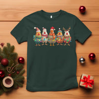 Funny Christmas Chicken T Shirt Funny Xmas Chickens Animals Farm Lover Gift - Wonder Print Shop
