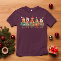 Funny Christmas Chicken T Shirt Funny Xmas Chickens Animals Farm Lover Gift - Wonder Print Shop