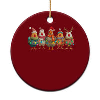 Funny Christmas Chicken Ceramic Ornament Funny Xmas Chickens Animals Farm Lover Gift - Wonder Print Shop