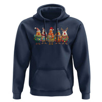 Funny Christmas Chicken Hoodie Funny Xmas Chickens Animals Farm Lover Gift - Wonder Print Shop